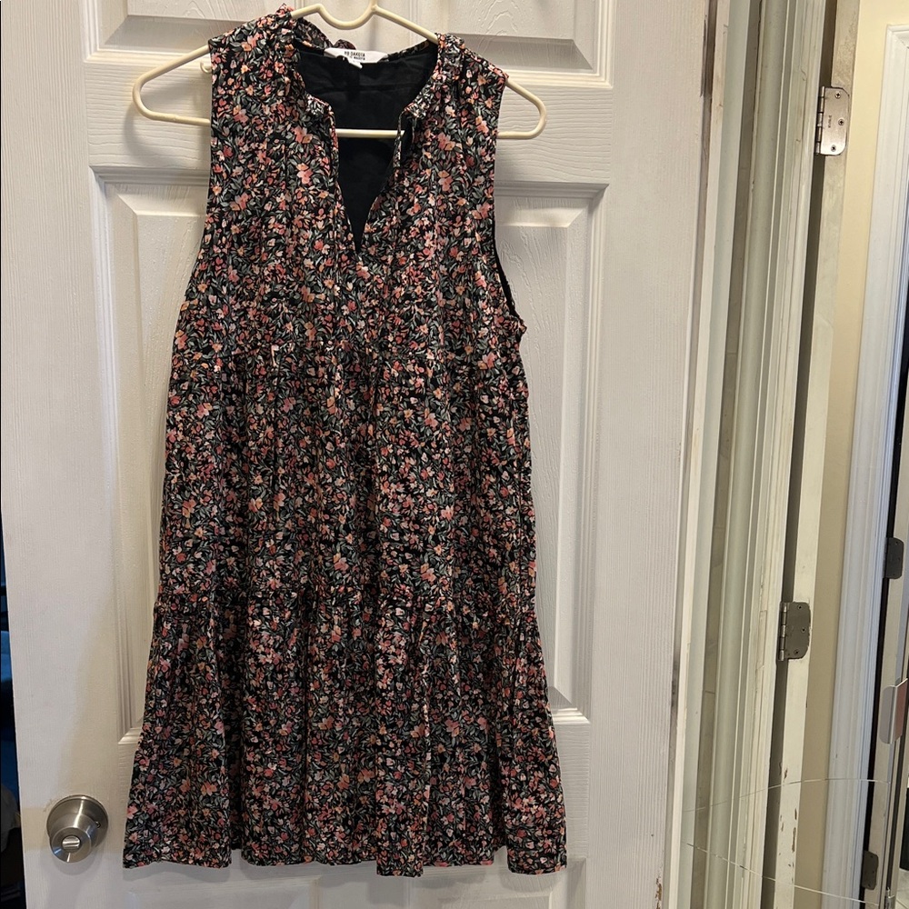 BB Dakota by Steve Madden Black and Pink Floral Dress